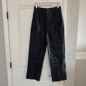 Wilfred Black Faux Leather High-Waisted Trousers